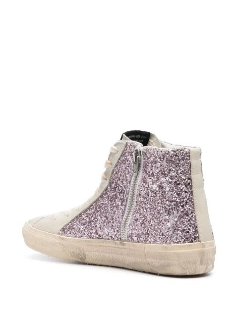 Golden Goose Slide glitter-detail sneakers - Pink