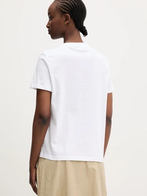 Desigual t-shirt bawełniany BRANDY damski kolor biały 25SWTK17