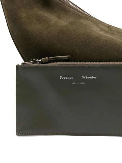 Proenza Schouler Slide suede shoulder bag - Green