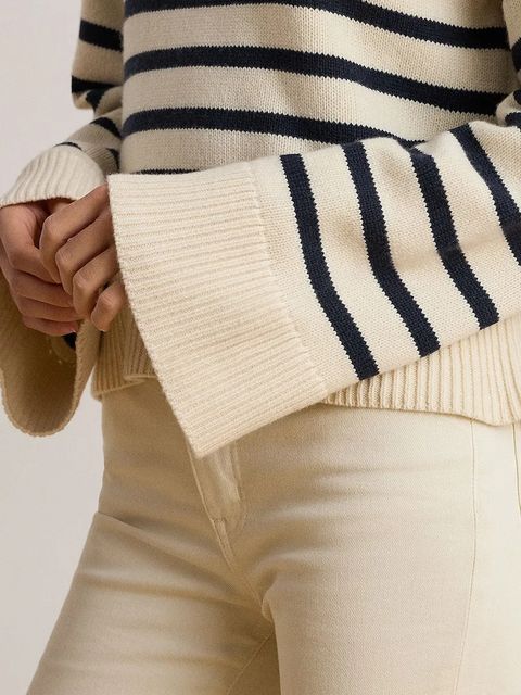 Lauren Ralph Lauren sweter z dodatkiem wełny damski kolor beżowy z golfem 200P03452