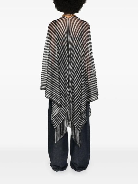 Missoni striped cape - Black