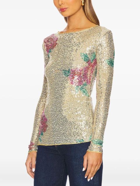 Free People Gold Rush sequinned top - Neutrals - zdjęcie produktu nr 2
