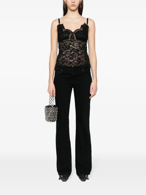 Rabanne lace tank top - Black