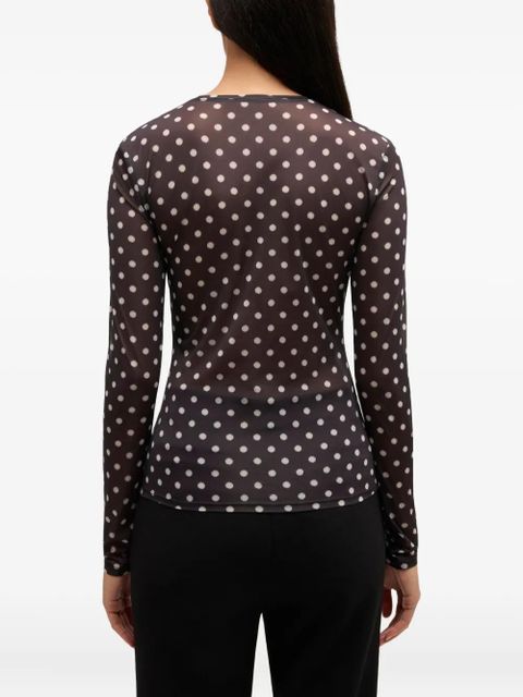 GANNI polka-dot top - Black