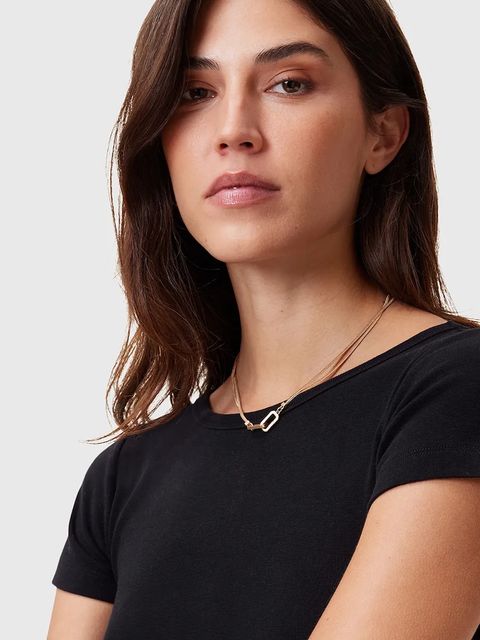 AllSaints sukienka bawełniana KATARINA kolor czarny maxi dopasowana W253DC