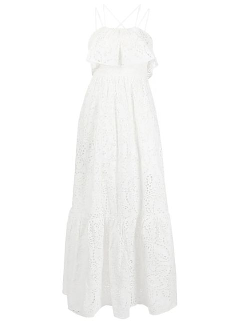 Self-Portrait broderie anglaise maxi dress - White - zdjęcie produktu nr 1