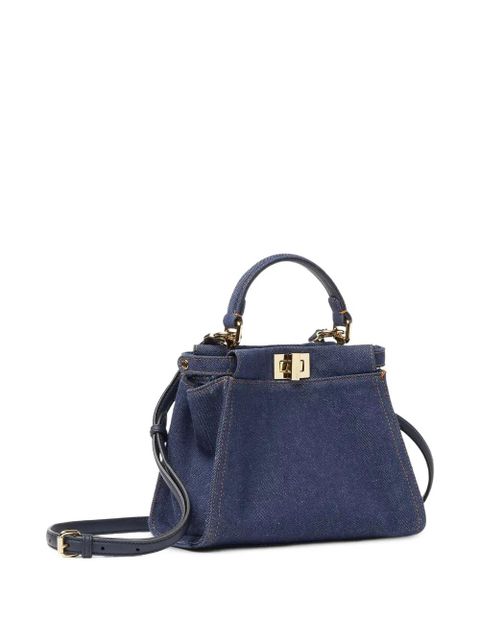 FENDI small Peekaboo top-handle tote bag - Blue - zdjęcie produktu nr 2