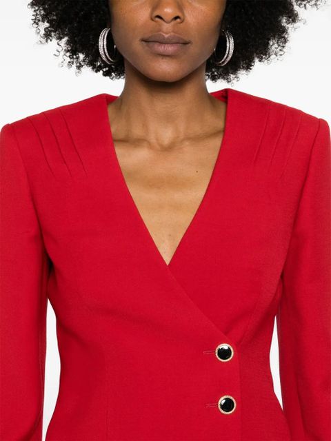 Alessandra Rich single-breasted wool blazer - Red