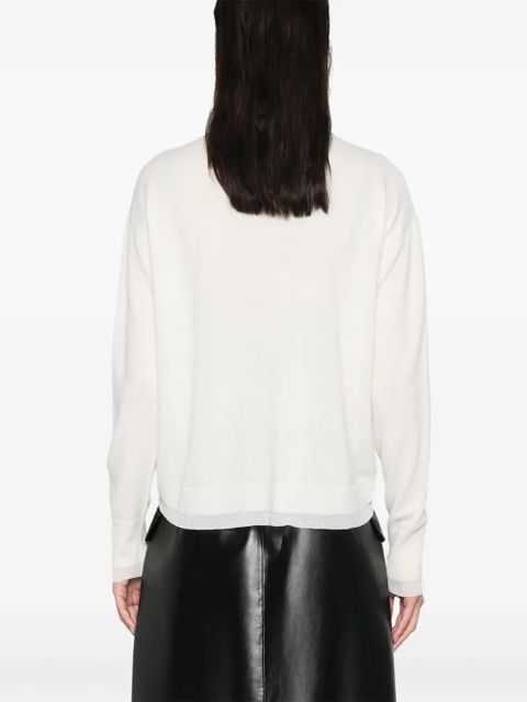 PINKO contrasting-trim sweater - White