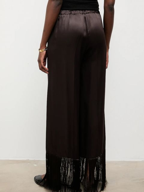 Answear.LAB spodnie damskie kolor brązowy szerokie high waist