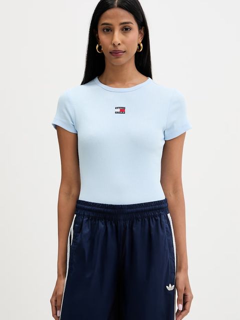 Tommy Jeans T-shirt damska bawełniana z elastanem - zdjęcie produktu nr 1