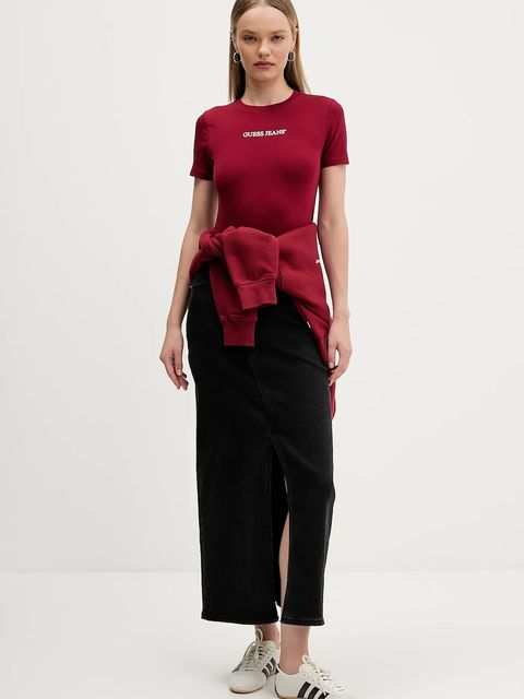 Guess Jeans t-shirt damski kolor czerwony W4YI01 J1314