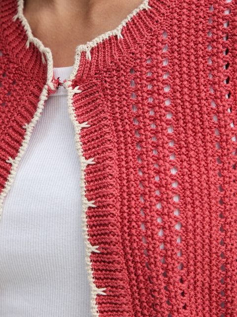 United Colors of Benetton kardigan bawełniany damski kolor różowy 1594E501Z