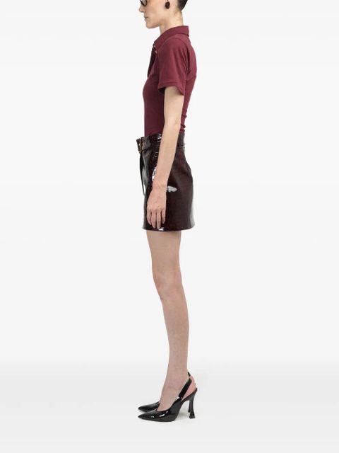 Rowen Rose belted mini skirt - Red