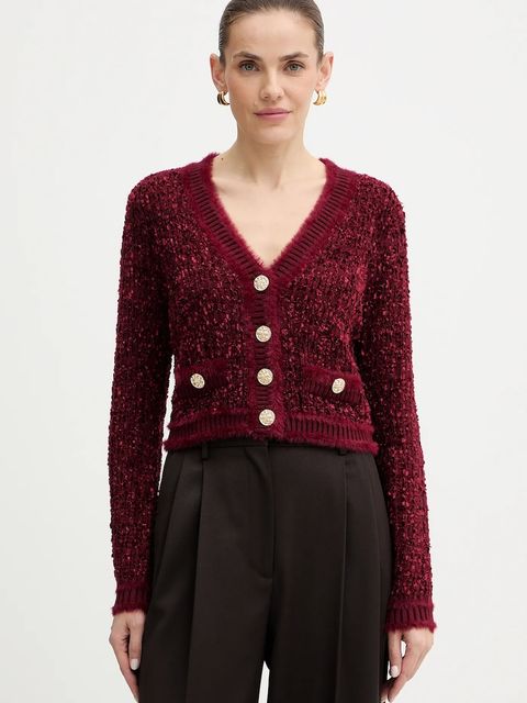 Guess kardigan AOMORI damski kolor bordowy W5BR0E Z4090 - zdjęcie produktu nr 1