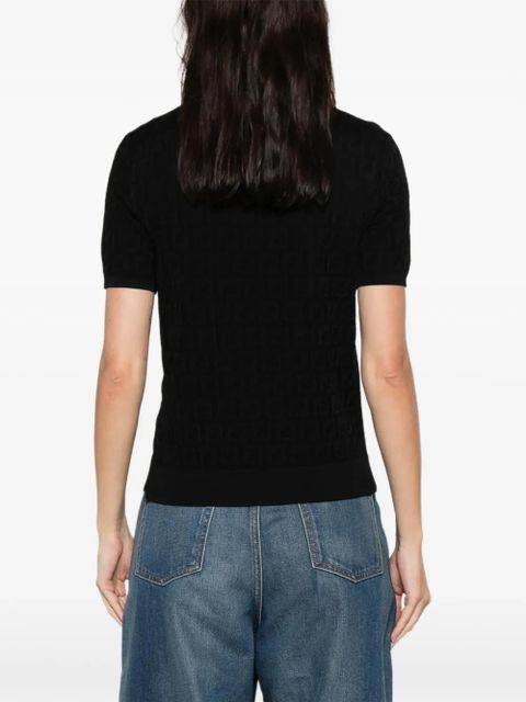 FENDI pattern short-sleeve top - Black