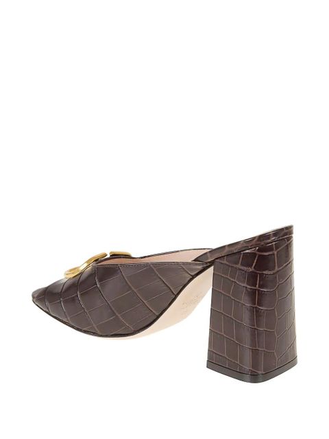 Valentino Garavani logo-detail heeled sandals - Brown