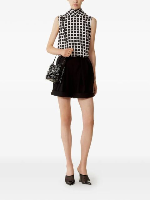 Lanvin check-pattern sleeveless top - Black - zdjęcie produktu nr 2