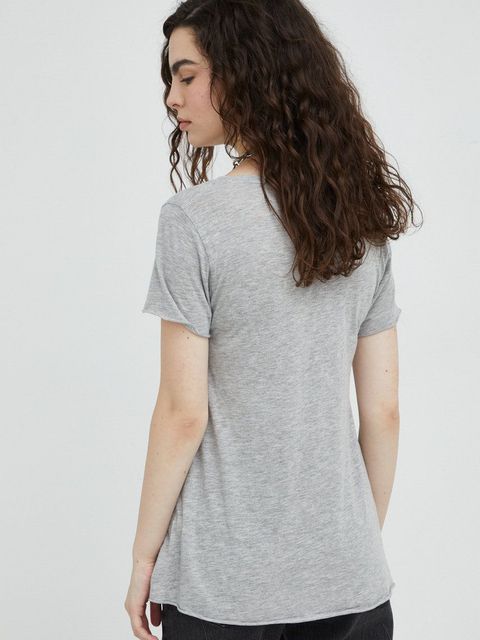 American Vintage t-shirt damski kolor szary