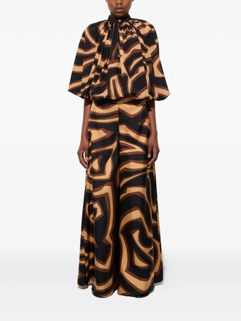 PUCCI abstract-pattern print silk trousers - Black - zdjęcie produktu nr 2