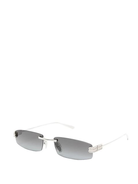 Balenciaga Eyewear rectangle-frame rimless sunglasses - Silver