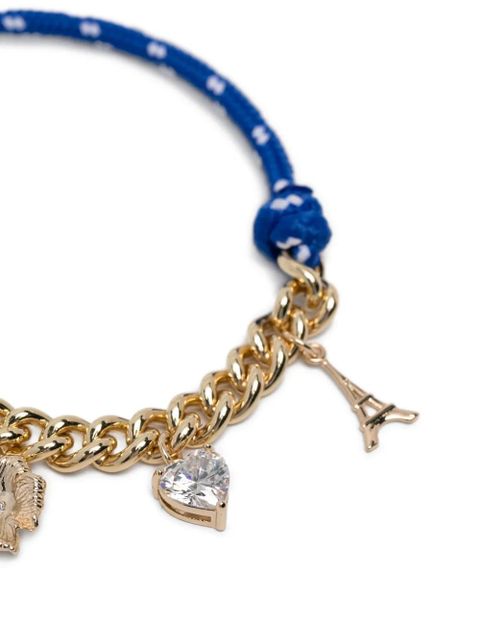 Maje flower heart charm bracelet - Gold