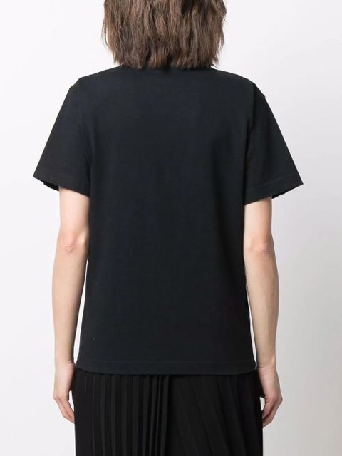 Balenciaga logo embroidered cotton T-shirt - Black