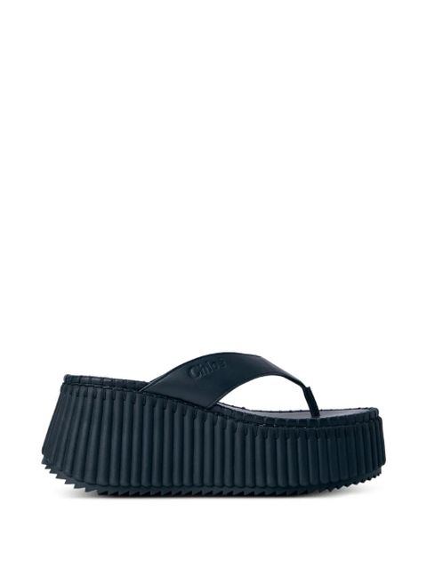 Chloé platform ridged-sole sandals - Black