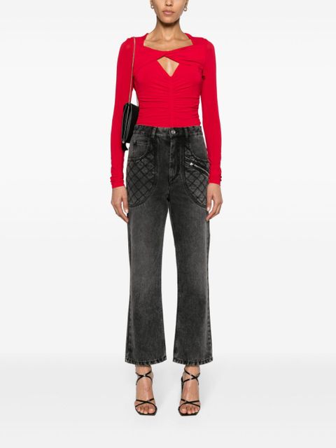ISABEL MARANT Vandalia ruched blouse - Red