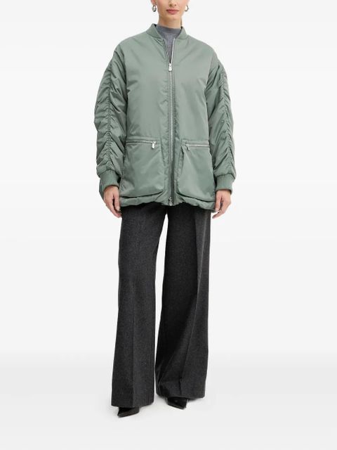 PINKO ruched belted jacket - Green - zdjęcie produktu nr 2