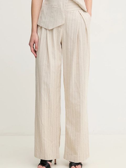 Hoss Intropia spodnie z domieszką lnu - zdjęcie produktu nr 1