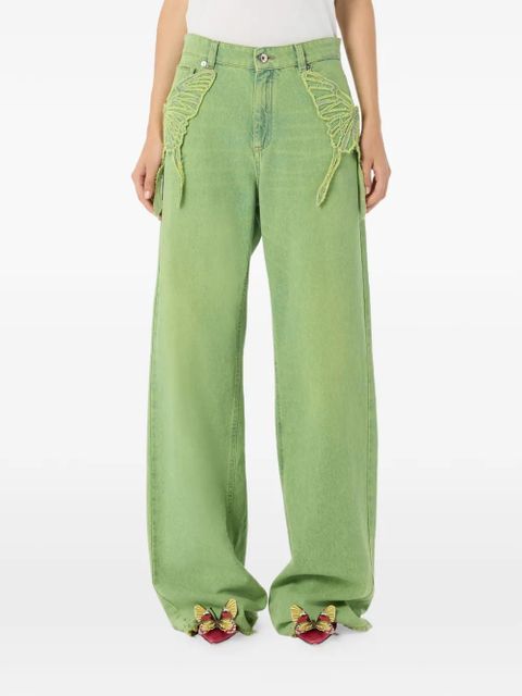 Blumarine butterfly jeans - Green