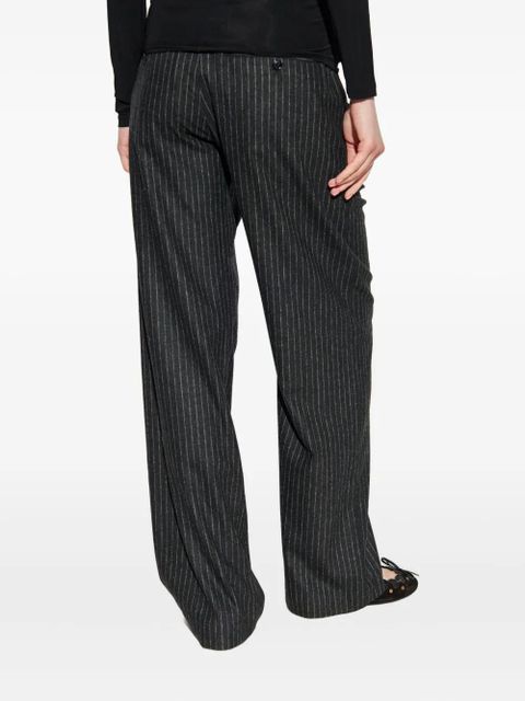 ISABEL MARANT Lisetta pinstripe pleated straight trousers - Grey