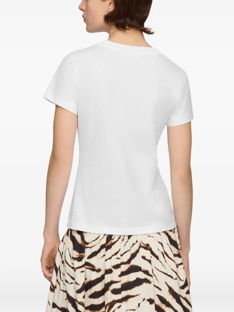 GANNI graphic-print T-shirt - White