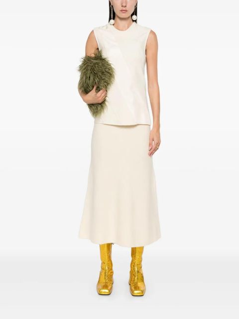 Jil Sander boiled wool midi skirt - Neutrals - zdjęcie produktu nr 2