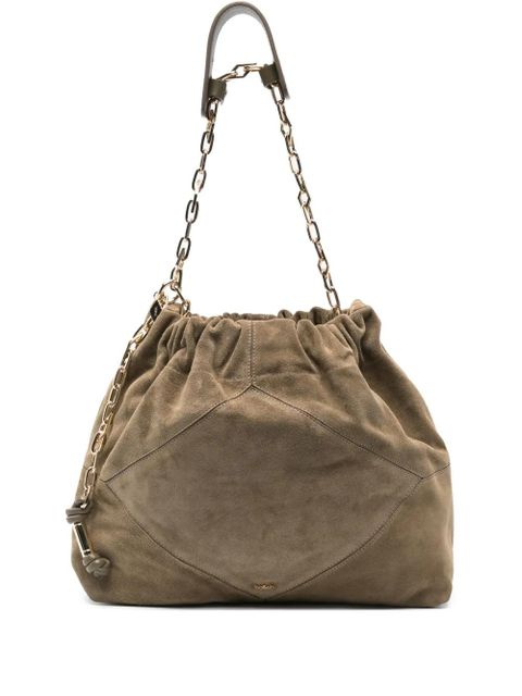 Ba&Sh calf suede chain shoulder bag - Green - zdjęcie produktu nr 1