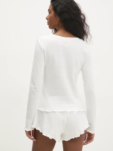 Answear.LAB piżama bawełniana kolor beżowy bawełniana