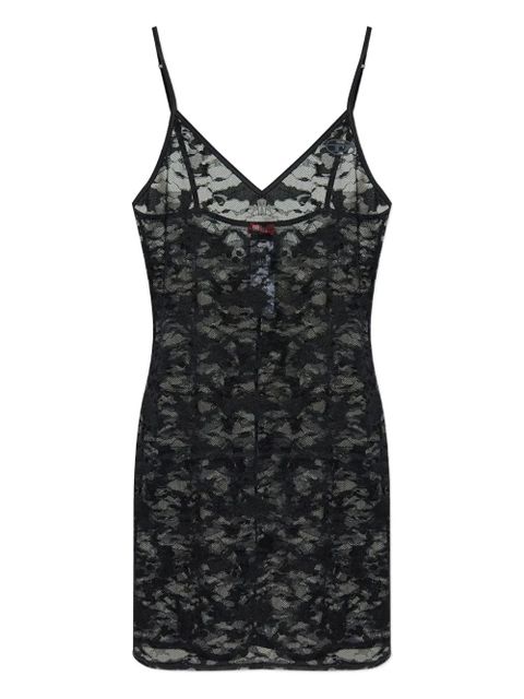 Diesel Layla lace-panelled chemise - Black - zdjęcie produktu nr 1
