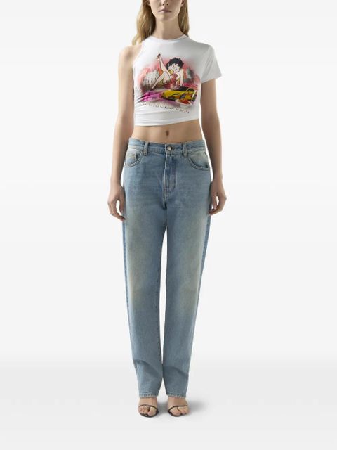 GCDS Betty Boop asymmetrical T-shirt - White - zdjęcie produktu nr 2