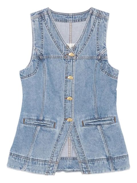 Aje Holland button-up denim vest - Blue - zdjęcie produktu nr 1