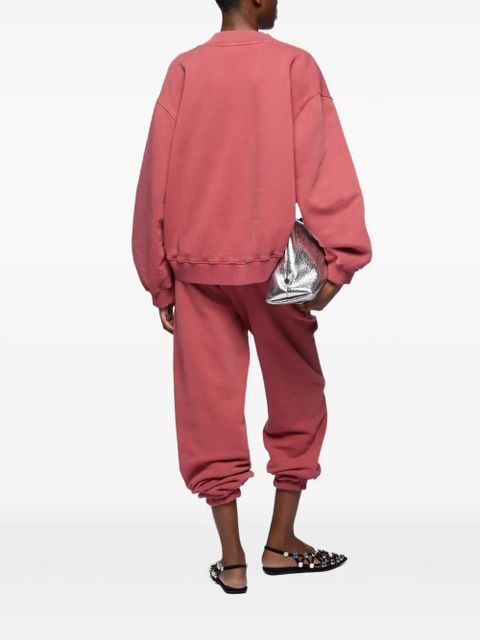 The Attico embroidered V-neck sweatshirt - Pink