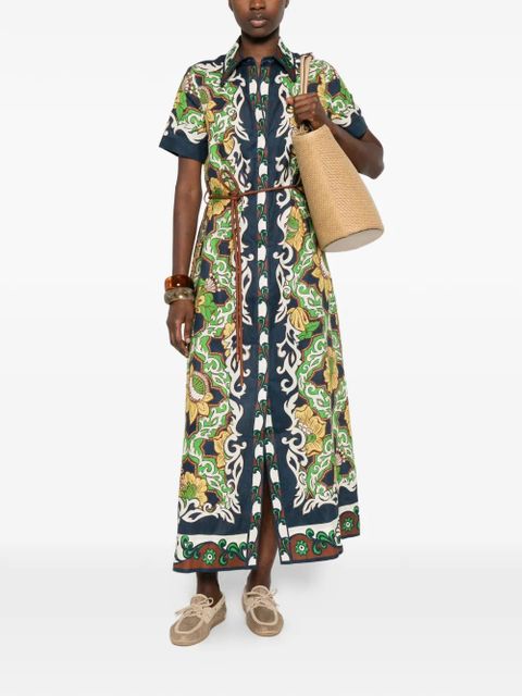 ALEMAIS Liana floral-print shirt midi dress - Blue - zdjęcie produktu nr 2