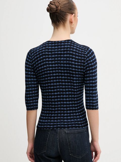 United Colors of Benetton sweter damski kolor granatowy lekki 12F3D10EE