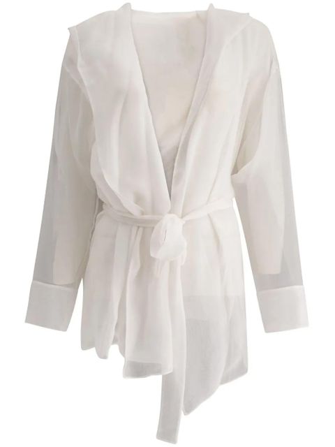Max Mara hooded silk jacket - White - zdjęcie produktu nr 1