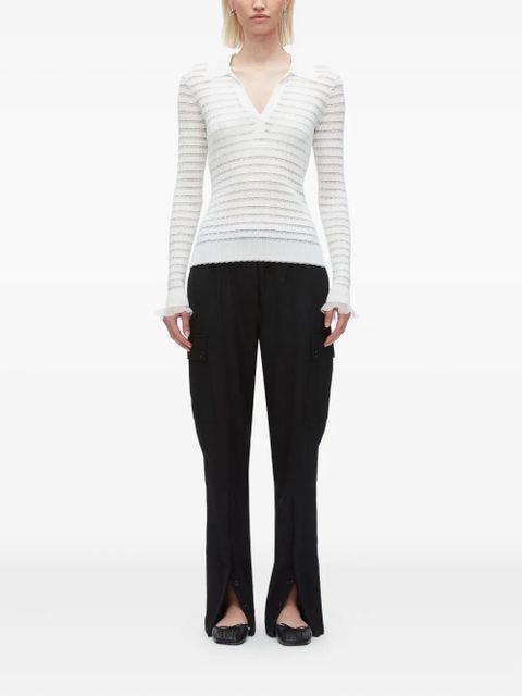 3.1 Phillip Lim ribbed-knit polo-neck top - Neutrals - zdjęcie produktu nr 2
