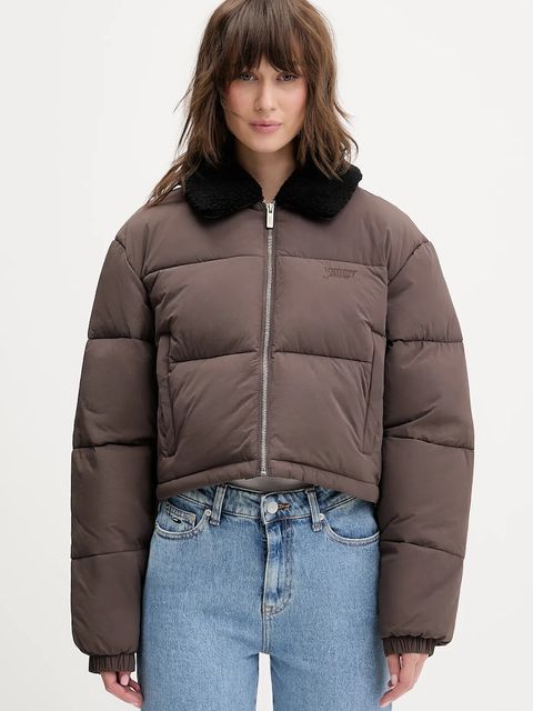 Tommy Jeans kurtka kolor brązowy zimowa DW0DW22049 - zdjęcie produktu nr 1