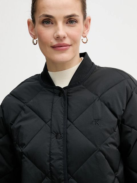 Calvin Klein Jeans kurtka puchowa kolor czarny przejściowa oversize LV147E518G - zdjęcie produktu nr 2