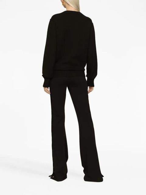 Dolce & Gabbana round-neck drop-shoulder jumper - Black