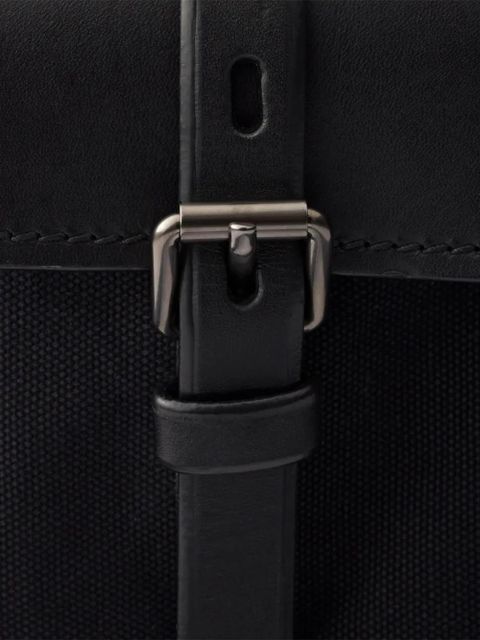 Prada Route mini canvas and leather bucket bag - Black