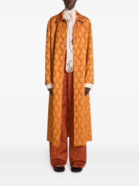 DRIES VAN NOTEN patterned-jacquard coat - Orange - zdjęcie produktu nr 2